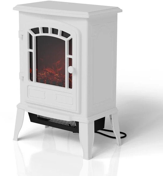 Foyer électrique - Effet de flamme inclus - Blanc