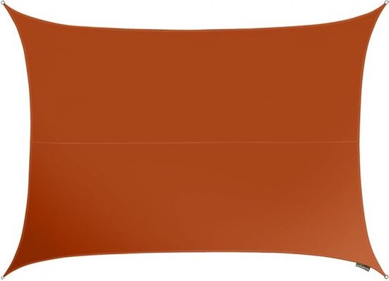 Perel Toile d'ombrage, hydrofuge, 4 x 3 m, 160 g/m², polyester, rectangle, terracotta