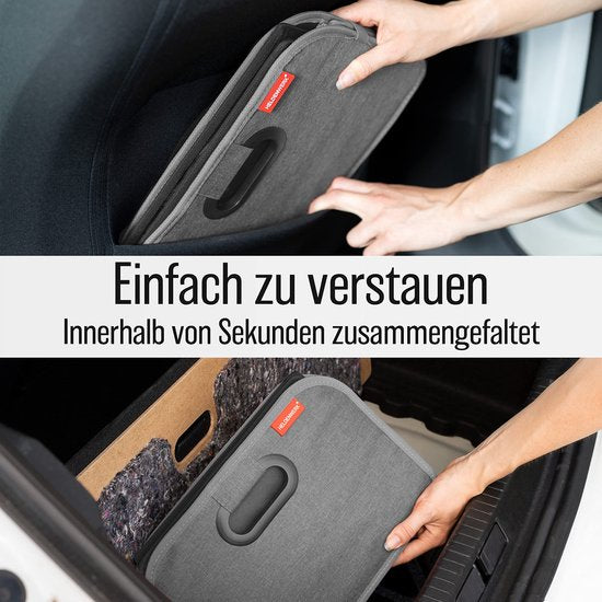 HELDENWERK Sac à bottes pliable avec velcro antidérapant - organisateur de bottes, boîte pliante pour voiture, sac à provisions - renforcé et stable