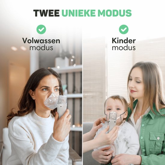 Vulpes Goods® HealthCare - Dispositif d'aérosol - Nébuliseur ultrasonique - Nébuliseur - Inhalateur pour enfants, adultes et bébés - Rechargeable - 2 modes - Aide à lutter contre les maladies des voies respiratoires - 4 buses et étui de voyage de luxe inc