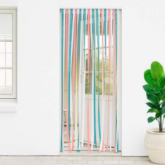 Kinzo Door Screen 220x100 cm - Moustiquaire sans perçage - Rideau magnétique anti-insectes pour porte - Moustiquaire pour fenêtre et filet anti-insectes - Moustiquaire réutilisable pour balcon ou porte de jardin