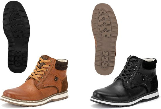 Milanoro - Elégantes baskets en cuir pour homme - Noir - Taille 43