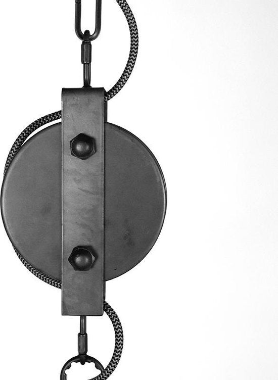 LABEL51 - Lampe suspendue Fuse - Acier - Noir - Industriel - 47x47x42 cm