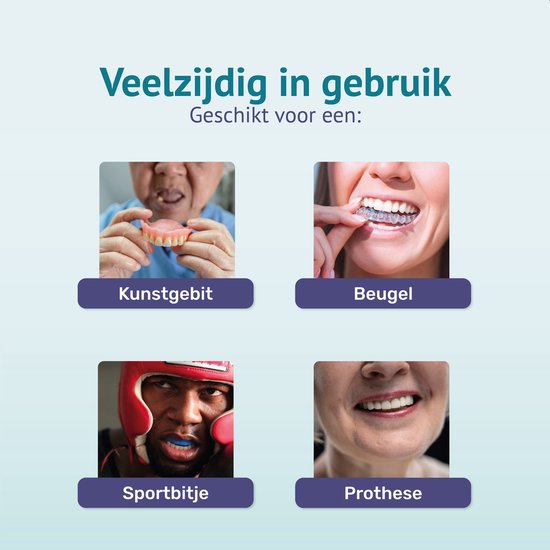 Alyze Plateau pour prothèses dentaires + brosse - Bleu - Pour prothèses dentaires - Appareils orthodontiques - Prothèses dentaires - Plateau - Plateau pour prothèses dentaires