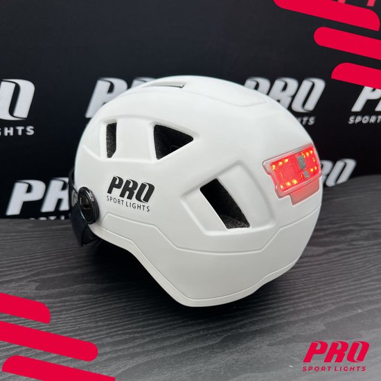 Speed Pedelec Helmet with Visor & Earmuffs Cycling Helmet Adults - White - Medium - NTA8776