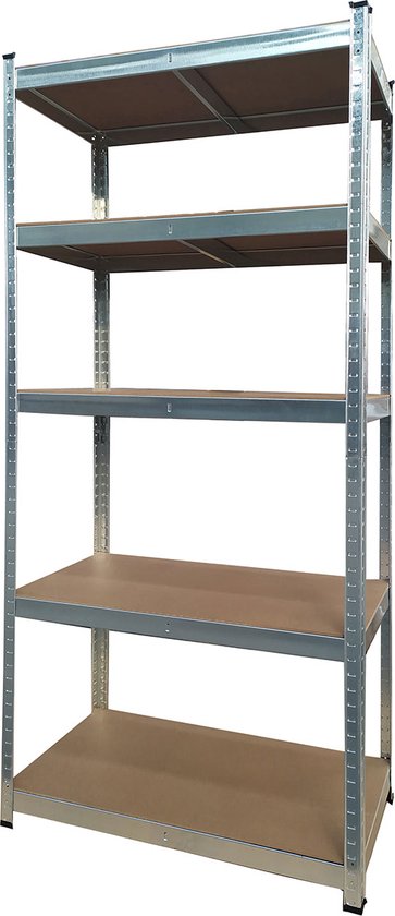 BRASQ Metal Rack Cabinet - Storage Rack - Wall Cabinet - Storage Cabinet 180x90x40cm - 5 Layer Cabinet 175 KG/shelf - 875 KG max