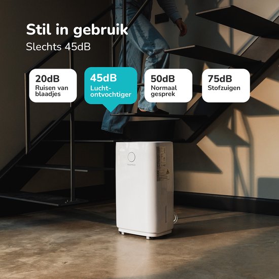 Déshumidificateur - Bloomfold - 20L par jour - 2 en 1 - Blanc