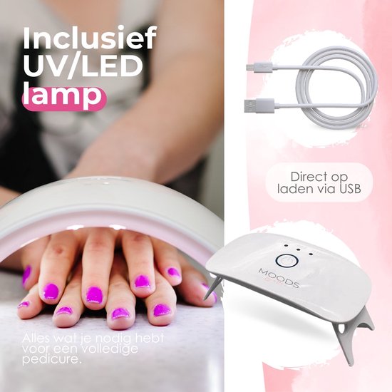 Moods Gellac - Luxury Polygel Set - Polygel Nails Starter Pack - Inclut une lampe UV LED - 6 couleurs - The Nude
