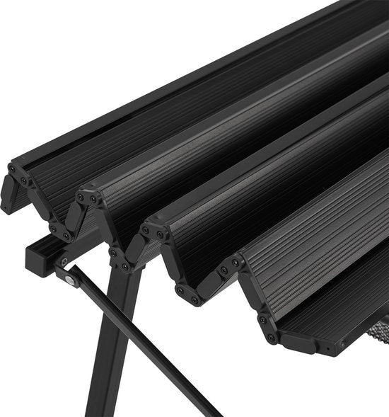 Juskys Table de camping pliable Picco - Noir - 90 x 52 x 68 cm - Sac de rangement inclus