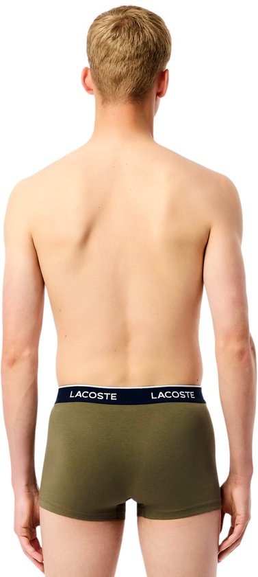 Lacoste Boxe Short Homme - 3 Pièces - Olive/Delphinium - Taille XL