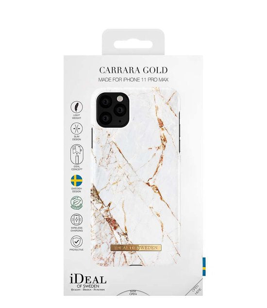 iDeal of Sweden Étui pour iPhone 11 Pro Max - Or Carrara - Plastique - Apple iPhone 11 Pro Max - Marbre - Couverture arrière