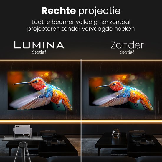 Lumina® Beamer Tripod - Support stable pour projecteur - Convient à tous les projecteurs et ordinateurs portables