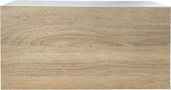 Table de chevet suspendue - meuble d'entrée suspendu - avec tiroir - 50 cm de large - brun clair
