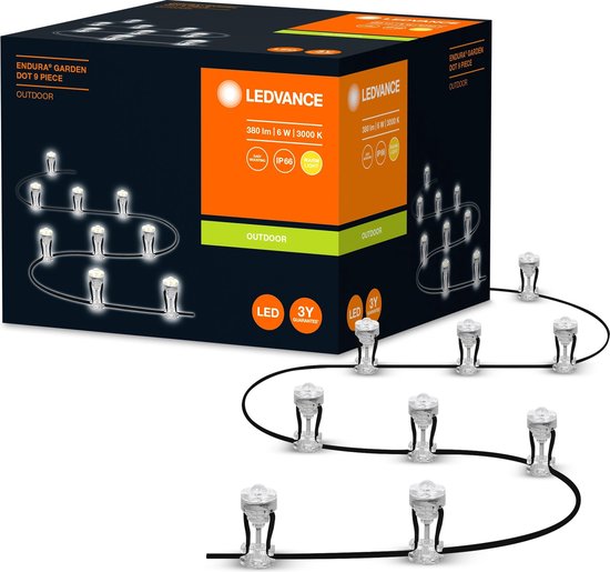 LEDVANCE Eclairage de jardin LED : pour le sol, ENDURA GARDEN DOT / 6 W, 22-...24- V, angle de rayonnement : 33, Blanc chaud, 3- K, matériau du corps : polycarbonate (PC), IP65