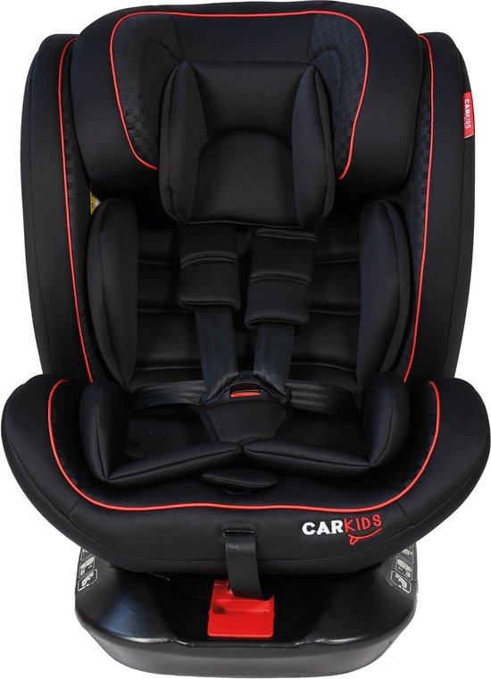 Carkids I-Size Car seat Darcy 360° Swivel 40-150cm Isofix Black/Red