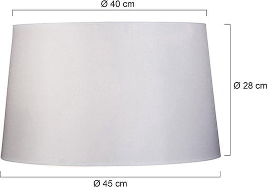 Steinhauer - Abat-jour - Rond 45 cm - Chintz - Blanc - Pour lampe suspendue