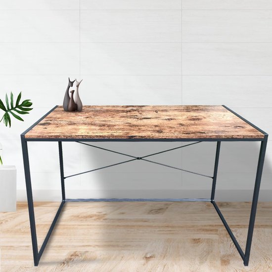 VDD Industrial Vintage Design Desk Sturdy - table pour ordinateur portable - industrielle - 100x45x75 cm