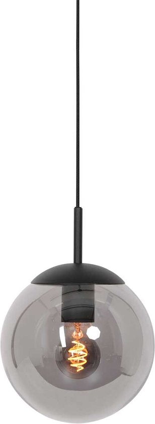 Steinhauer - lampe suspendue - Bollique - noir - verre métal - Ø 30cm - E27 - 3498ZW