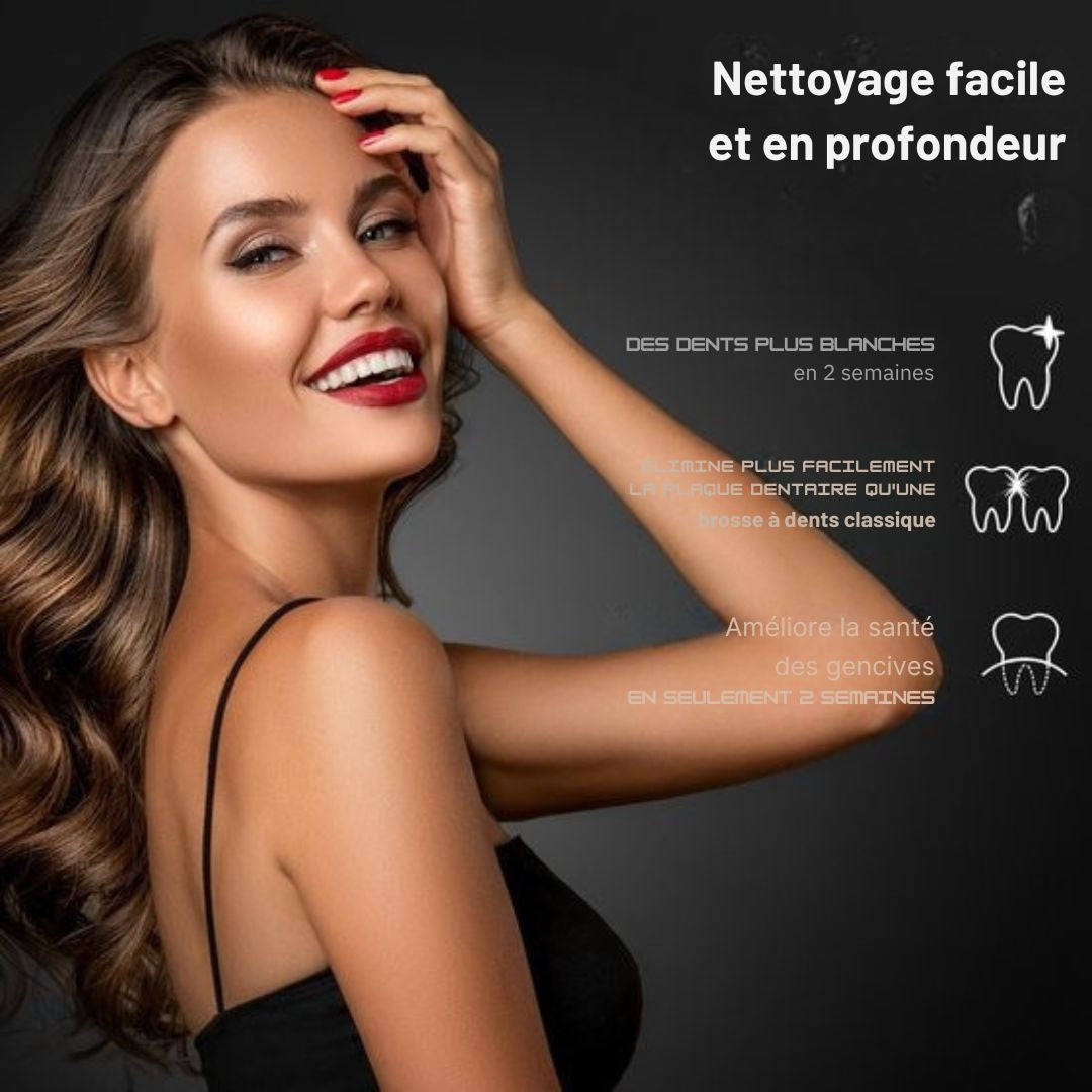Têtes de brosse à dents électrique - Bintoi® iSonic ProClean - 3 pièces - Convient à Bintoi iSonic D700/D600 - Approvisionnement annuel - Noir