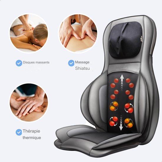Fauteuil de massage Shiatsu - Lifeproducts - Chauffage infra-rouge - Vibration - Compression d'air - noir