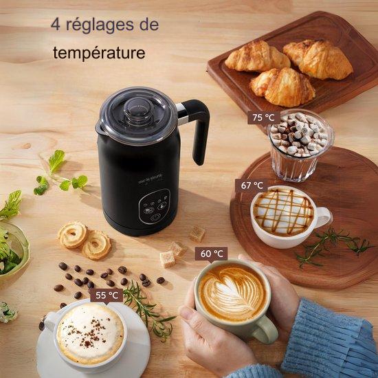 Mousseur à lait électrique Safecourt 350ml- 4-en-1 - Noir