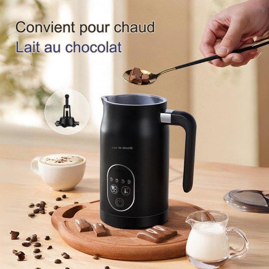 Mousseur à lait électrique Safecourt 350ml- 4-en-1 - Noir
