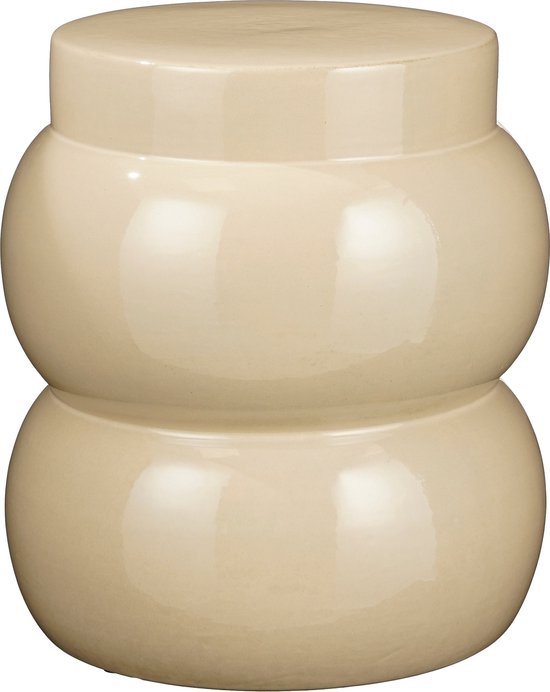 Mica Decorations Table d'appoint Vendi - H40 x Ø35 cm - Céramique - Crème