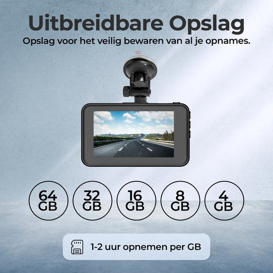 Denver Dashcam - Dashcam pour voiture - Full HD - Grand Angle 120° - Enregistrement en boucle - Capteur G - CCT1650