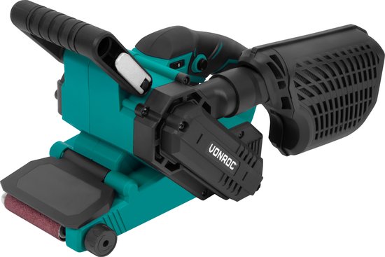 VONROC Ponceuse à bande 710W - 6 bandes abrasives incluses - vitesse variable