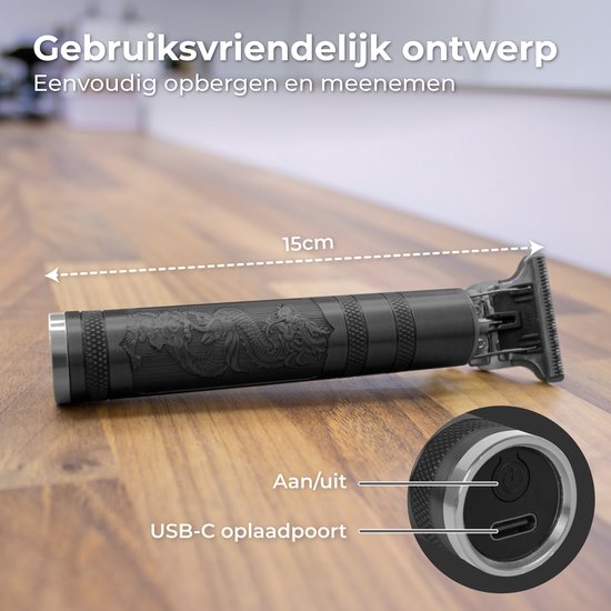 Nuvance Trimmer Men - Hair clipper Head Hair - Includes 4 Attachments - Beard trimmer and Hair trimmer - Hair clippers - Usb Rechargeable