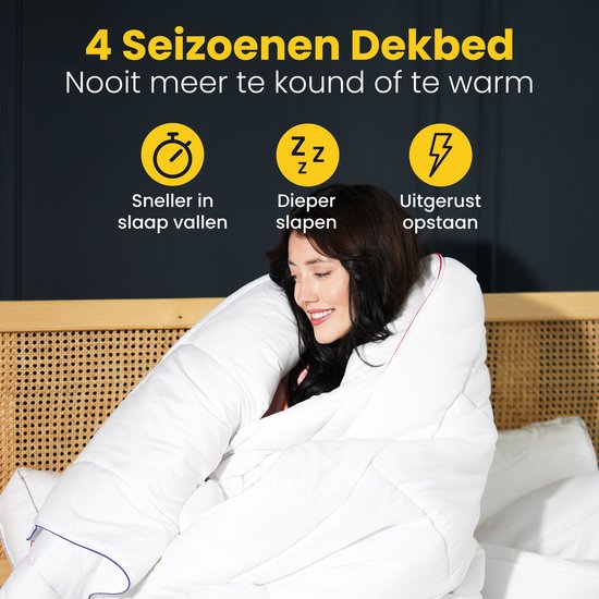 Sleep Comfy Thermo Balance Series - Couette 4 saisons de qualité hôtelière - 140x200 cm - Couette anti-allergique en deux parties - Couette 3 en 1 - Confort et Respirabilité - Couette simple - Couette d'été & Couette d'hiver