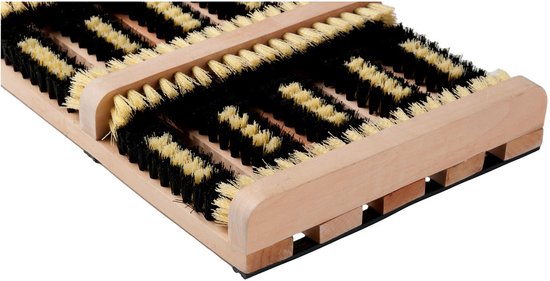 Brosse à pieds avec brosses - pour bottes et chaussures - Bois - Antidérapant