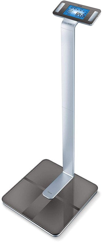 Beurer BF 1000 Super Precision Personal Scale - Analyse complète du corps - Pèse-personne à colonne - Écran XXL éclairé - Jusqu'à 200 kg - Mesure transversale - 8 électrodes - Bluetooth® - Beurer HealthManager Pro app - Piles incluses - Garantie de 5 ans