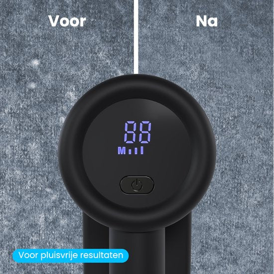 Auronic Electric Lint Remover Pro - Tondeuse à peluches - Rechargeable - Affichage LED - 3 étapes - Défoliateur - Noir