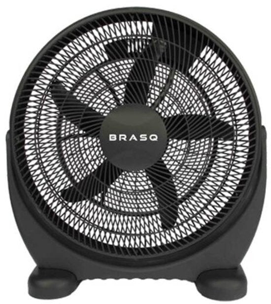 BRASQ Ventilateur de sol - 50 cm - Noir - 3 vitesses - Ventilateur sur pied - Réglable - 90 Watts