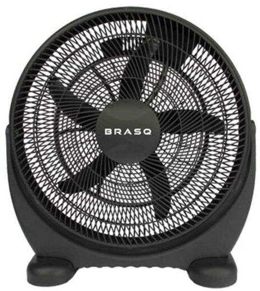 BRASQ Ventilateur de sol - 50 cm - Noir - 3 vitesses - Ventilateur sur pied - Réglable - 90 Watts