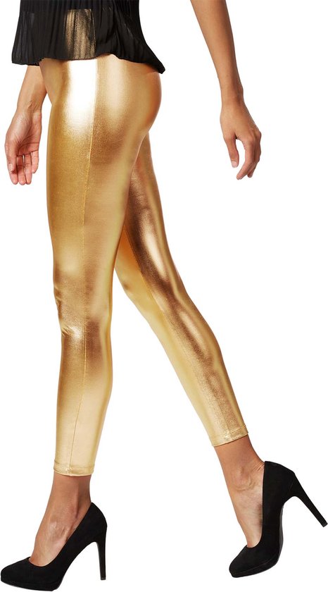 Dressforfun Leggings métallisés or XXL - déguisement costume halloween déguisement fête carnaval déguisement fête - 303596