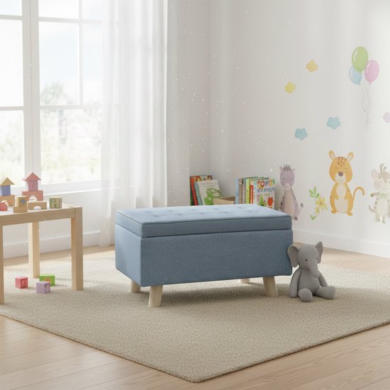 DMV - Tabouret - Tabouret avec espace de rangement - Tabouret d'enfant - Siège d'enfant - Coffre à jouets