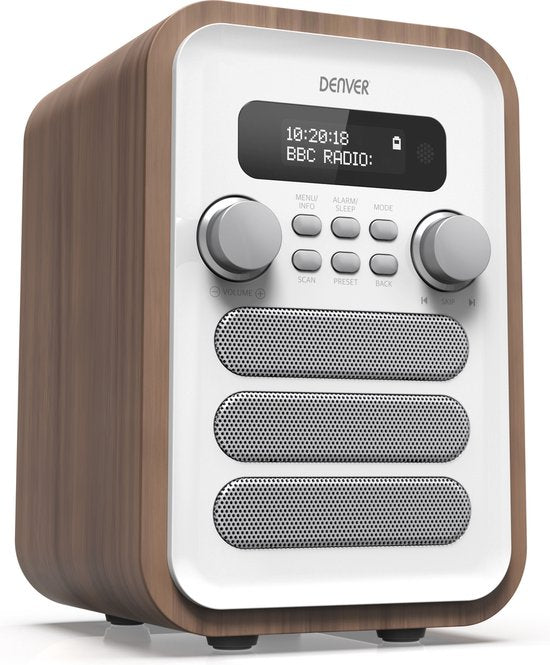 Denver DAB radio - Retro Radio - Bluetooth - DAB+/ FM Radio - DAB48W