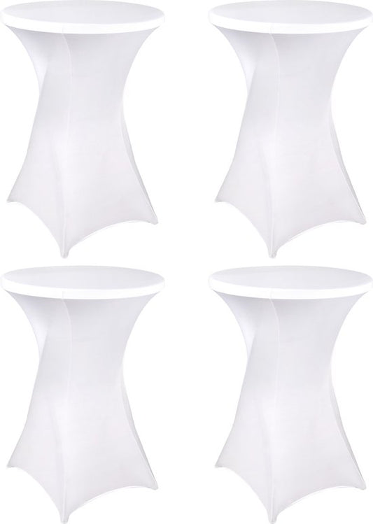 Saaf Ensemble de jupes bartables - 4 pièces - ∅80-85 x 110cm - Housse bartable - Lavable et élastique - Blanc