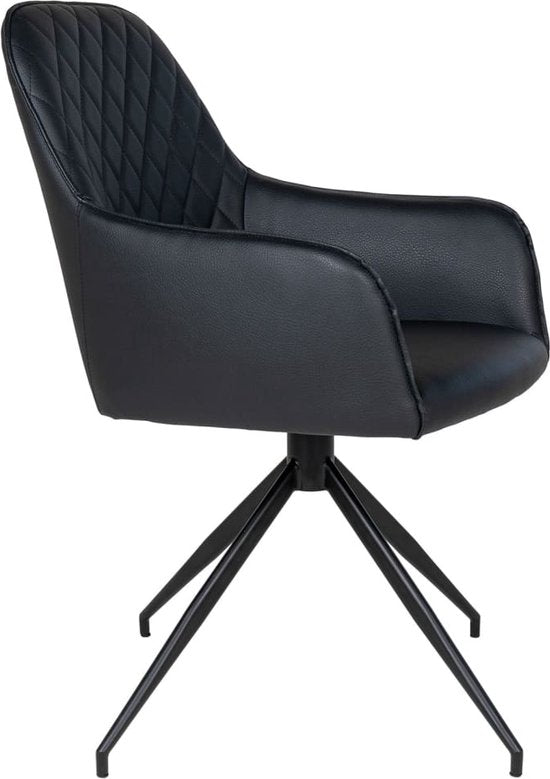 House Nordic Harbo Dining Chair Vegan Leather Black - Set of 2