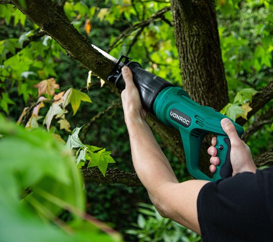 VONROC Scie à guichet - 900W - Poignée tournante - 3 lames de scie incluses pour le bois et le métal