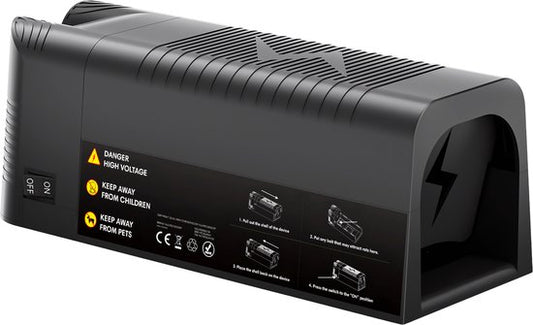 Vulpes Goods® Repellent - Souricière électrique Pro - Souricière efficace pour l'intérieur - Sans fil et rechargeable - Sûre, hygiénique et durable - Convient également comme piège à rats électrique