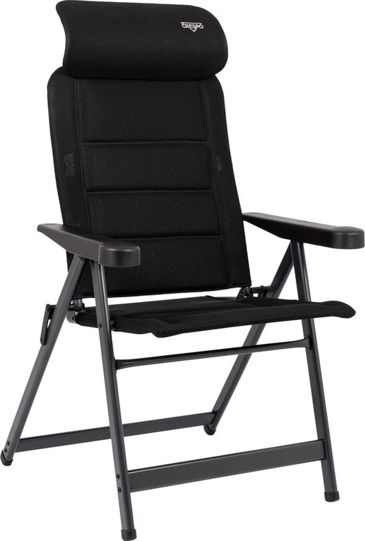 Crespo - Chaise de plage - M - AP/237 - Air-Deluxe - Compact - Noir - Modèle 2025