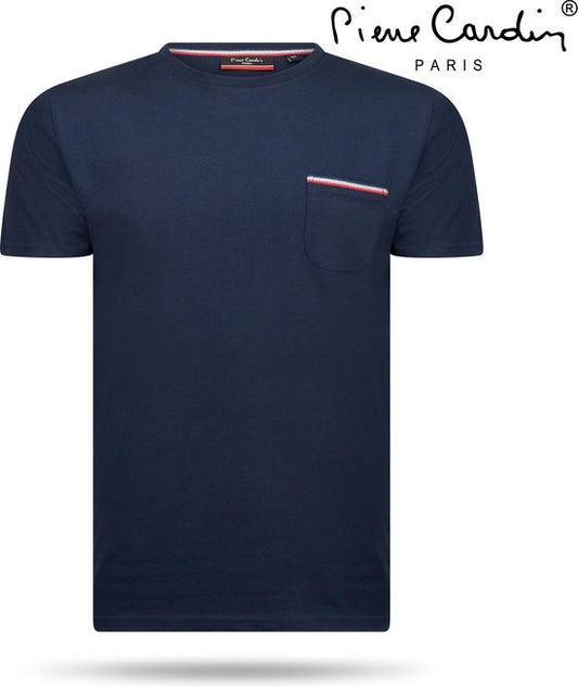Pierre Cardin - T-shirt homme - Col rond - Marine