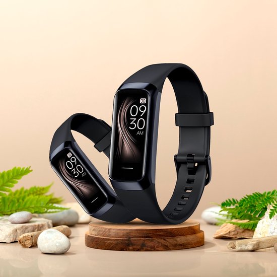 Otiume Activity Tracker HR avec podomètre et cardiofréquencemètre - Montre sport - Smartwatch - Noir pour femmes, hommes et enfants - Fitness Tracker - Blood Pressure Monitor