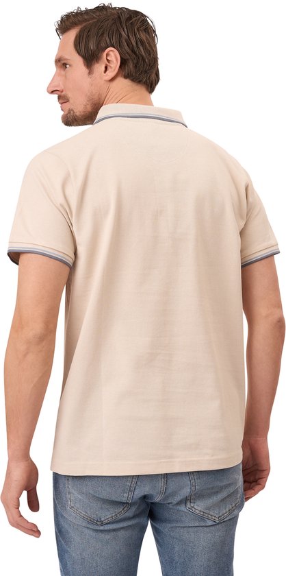 Mario Russo Polo Shirt Edward - Polo Shirt homme - Chemises polo homme - Coton - Light Beige