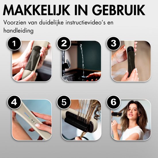 Sansbeauté® Steam Straightener PRO - Lisseur à vapeur - Professional Straightener 5.0 - Lisseurs à vapeur - Cremé