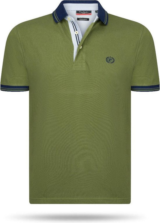 Pierre Cardin - Polo marine SS pour homme - Vert - Taille L