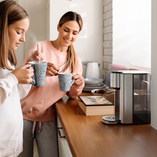 KitchenBrothers Distributeur d'eau chaude - Robinet d'eau chaude - 40-100°C - 150/250/300 ml - Bouilloire instantanée - 2.5L - Noir